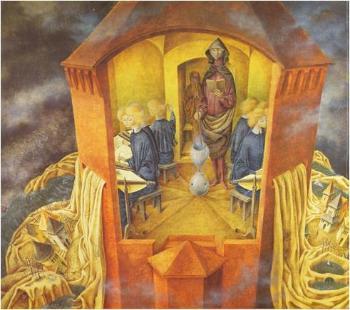 Remedios Varo, Bordando el mantro terrestre (1961)